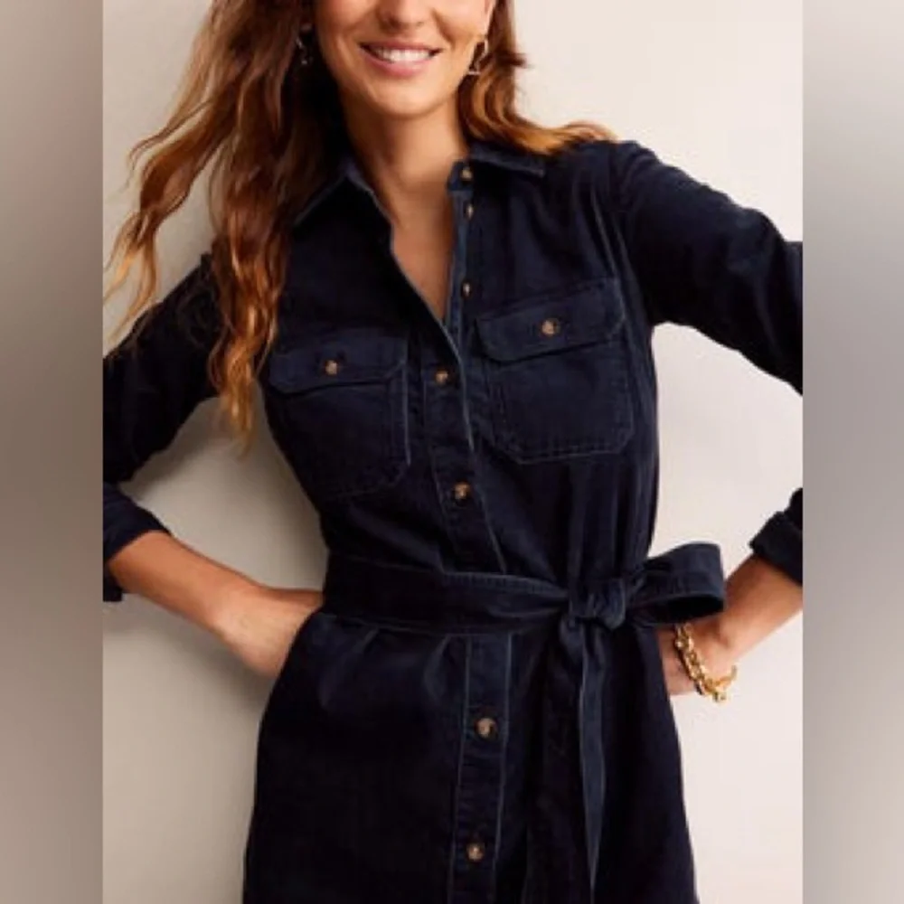 Boden Eloise Corduroy Midi Shirt Dress - Picture 2 of 13